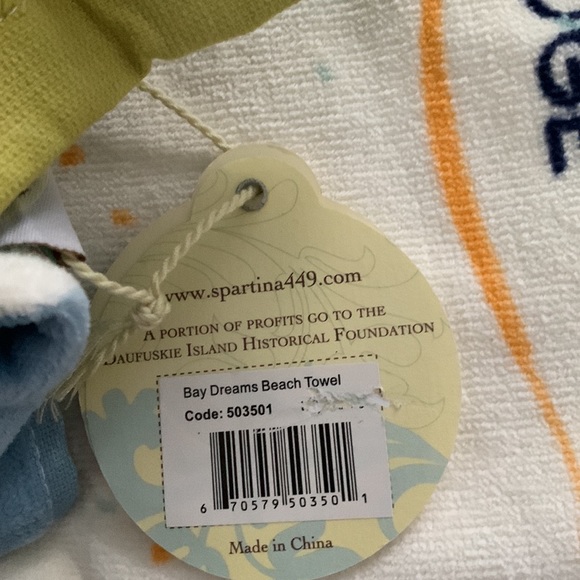 NWT Spartina 449 Bay Dreams Beach Towel - Picture 9 of 12